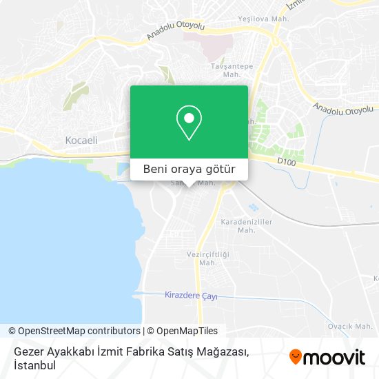 Gezer Ayakkabı İzmit Fabrika Satış Mağazası harita