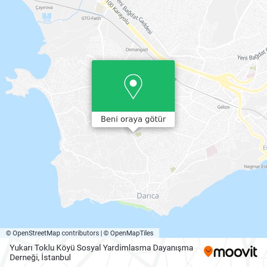 Yukarı Toklu Köyü Sosyal Yardimlasma Dayanışma Derneği harita