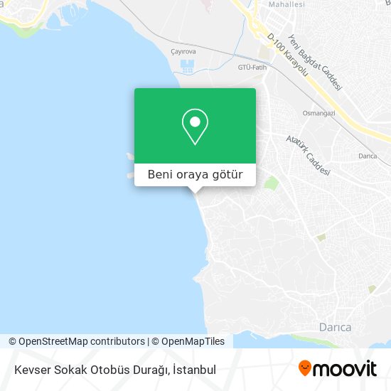 Kevser Sokak Otobüs Durağı harita