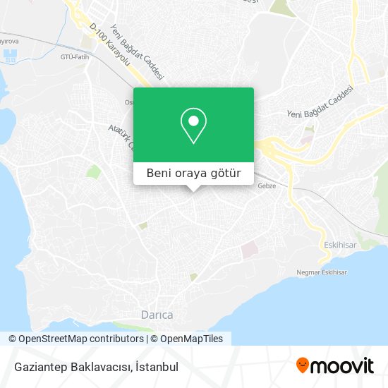 Gaziantep Baklavacısı harita