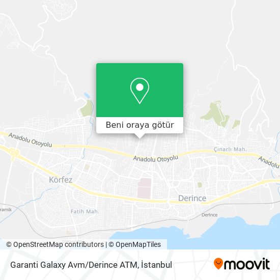 Garanti Galaxy Avm/Derince ATM harita