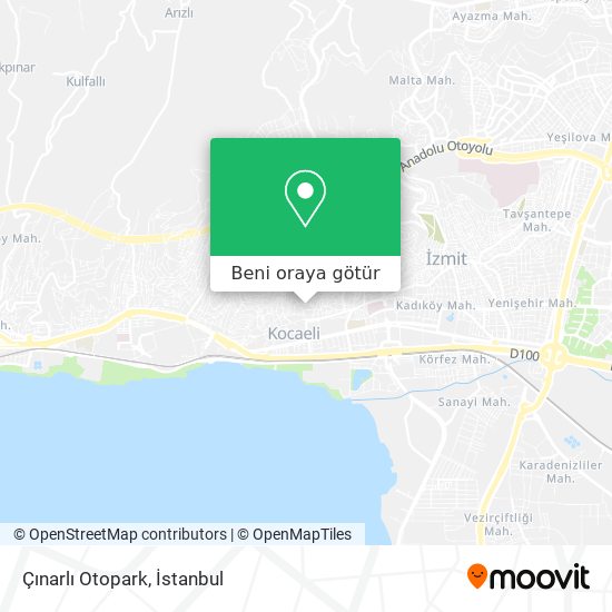 Çınarlı Otopark harita