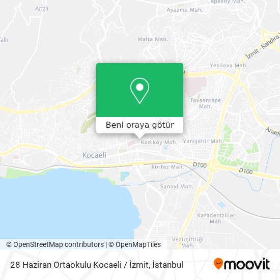 28 Haziran Ortaokulu Kocaeli / İzmit harita