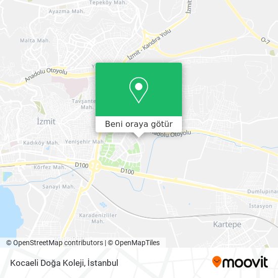 Kocaeli Doğa Koleji harita