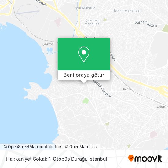 Hakkaniyet Sokak 1 Otobüs Durağı harita