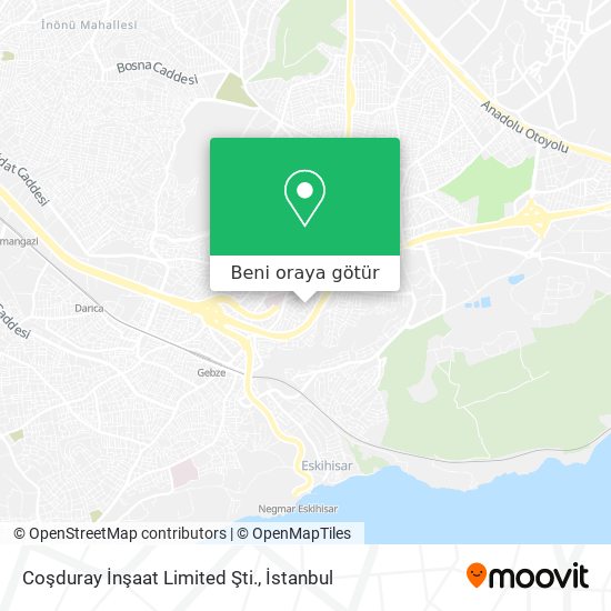 Coşduray İnşaat Limited Şti. harita