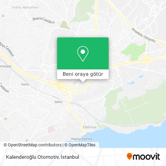 Kalenderoğlu Otomotiv harita