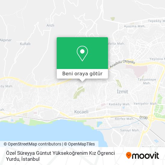 Özel Süreyya Güntut Yüksekoğrenim Kız Ögrenci Yurdu harita