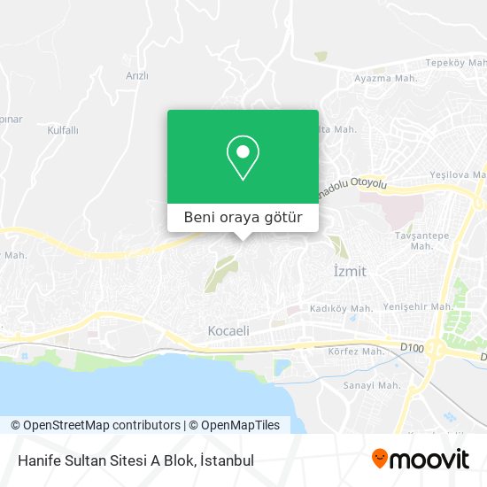 Hanife Sultan Sitesi A Blok harita