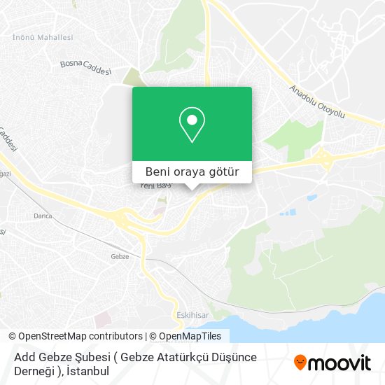 Add Gebze Şubesi ( Gebze Atatürkçü Düşünce Derneği ) harita
