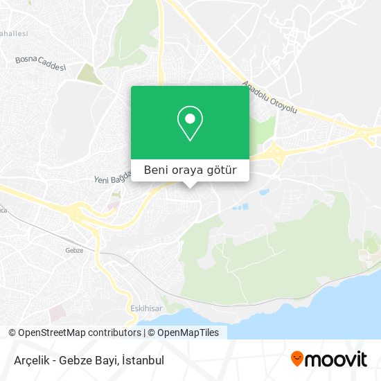 Arçelik - Gebze Bayi harita