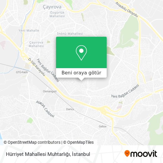 Hürriyet Mahallesi Muhtarlığı harita