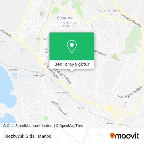 Bozhuyuk Gıda harita