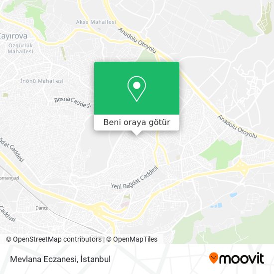 Mevlana Eczanesi harita