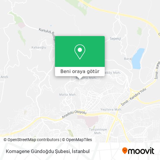 Komagene Gündoğdu Şubesi harita