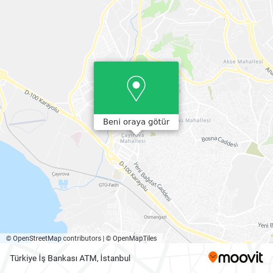 Türkiye İş Bankası ATM harita