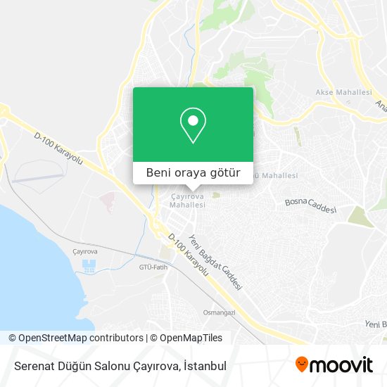 Serenat Düğün Salonu Çayırova harita