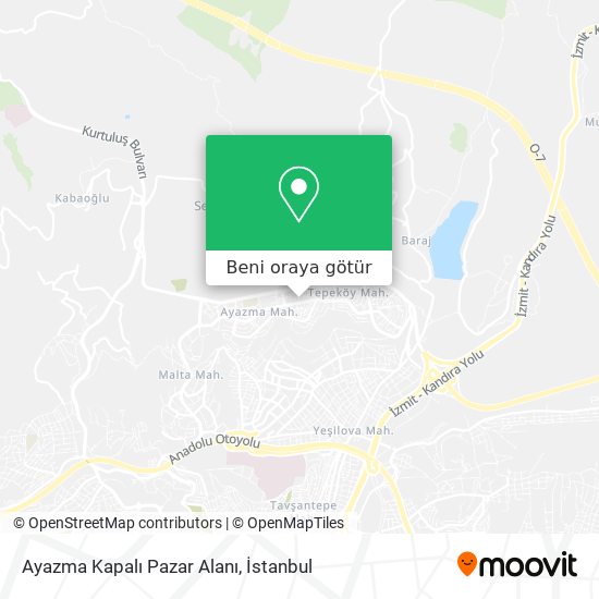 Ayazma Kapalı Pazar Alanı harita