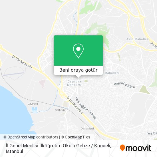 İl Genel Meclisi İlköğretim Okulu Gebze / Kocaeli harita