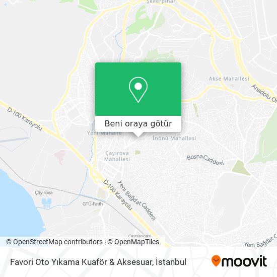Favori Oto Yıkama Kuaför & Aksesuar harita