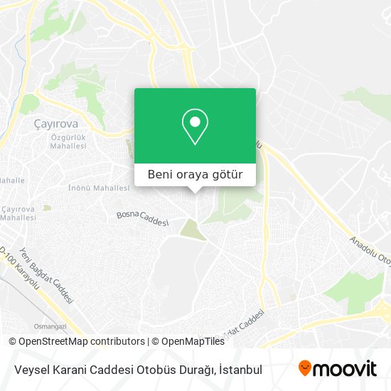 Veysel Karani Caddesi Otobüs Durağı harita
