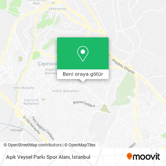Aşık Veysel Parkı Spor Alanı harita