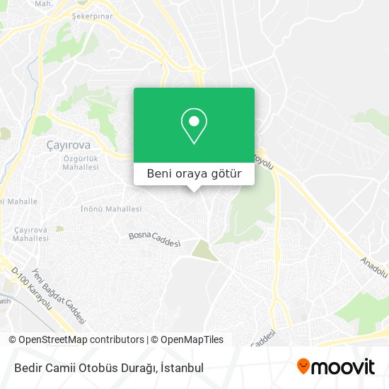 Bedir Camii Otobüs Durağı harita