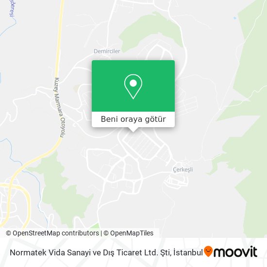 Normatek Vida Sanayi ve Dış Ticaret Ltd. Şti harita