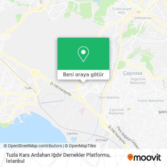 Tuzla Kars Ardahan Iğdır Dernekler Platformu harita