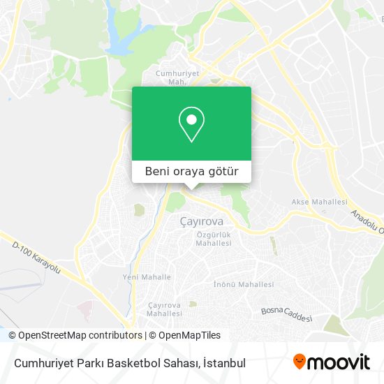 Cumhuriyet Parkı Basketbol Sahası harita