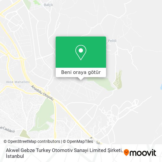 Akwel Gebze Turkey Otomotiv Sanayi Limited Şirketi harita