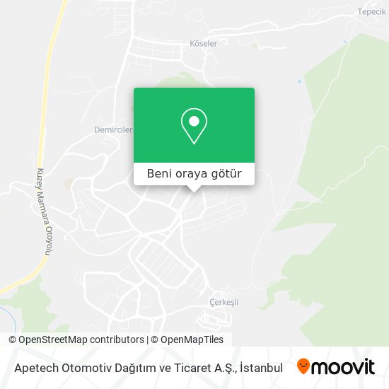 Apetech Otomotiv Dağıtım ve Ticaret A.Ş. harita