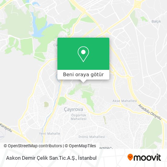 Askon Demir Çelik San.Tic.A.Ş. harita