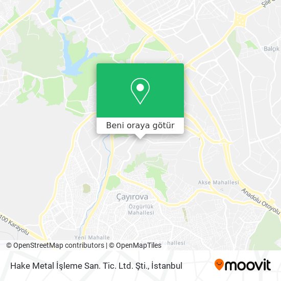Hake Metal İşleme San. Tic. Ltd. Şti. harita