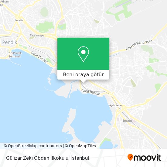 Gülizar Zeki Obdan İlkokulu harita