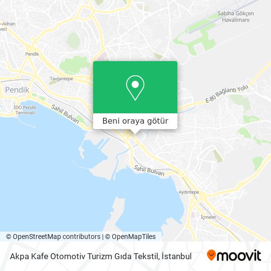 Akpa Kafe Otomotiv Turizm Gıda Tekstil harita