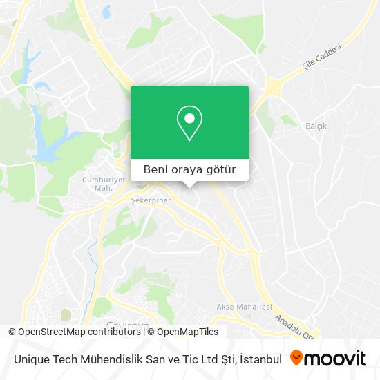Unique Tech Mühendislik San ve Tic Ltd Şti harita