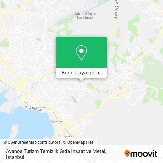 Avanos Turizm Temizlik Gıda İnşaat ve Metal harita