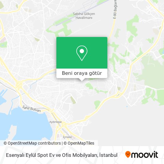 Esenyalı Eylül Spot Ev ve Ofis Mobilyaları harita