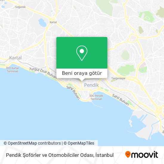 Pendik Şoförler ve Otomobilciler Odası harita