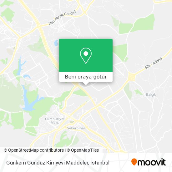 Günkem Gündüz Kimyevi Maddeler harita