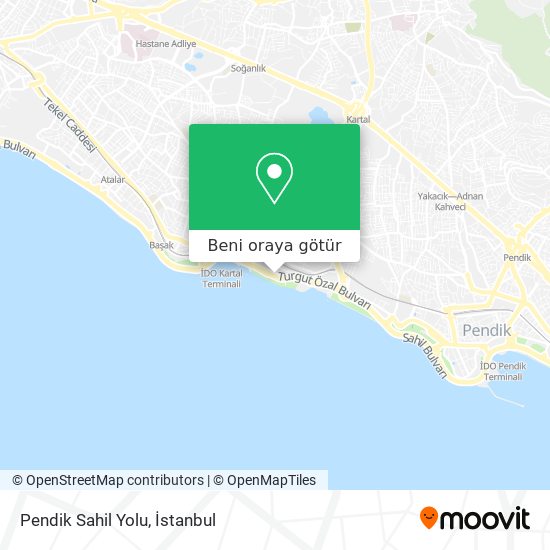 Pendik Sahil Yolu harita