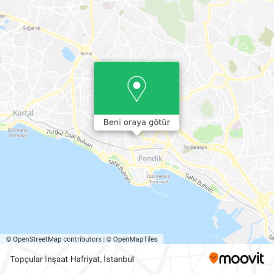 Topçular İnşaat Hafriyat harita