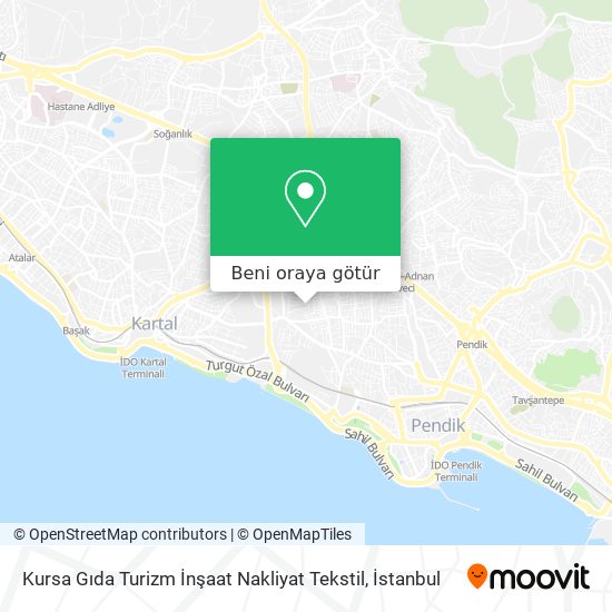 Kursa Gıda Turizm İnşaat Nakliyat Tekstil harita