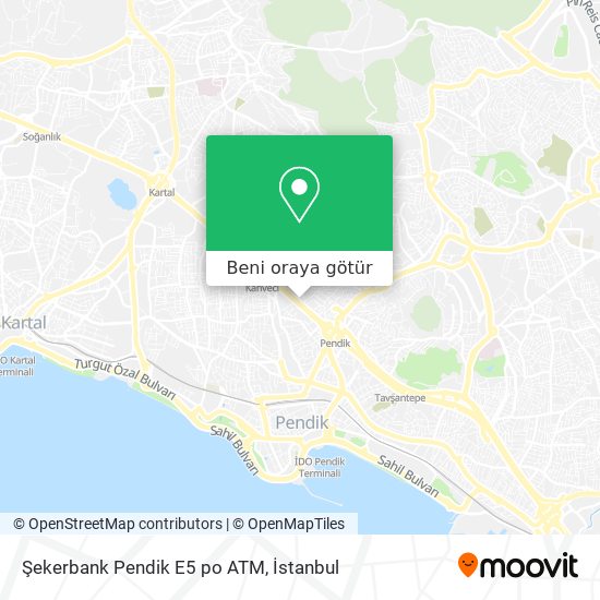 Şekerbank Pendik E5 po ATM harita