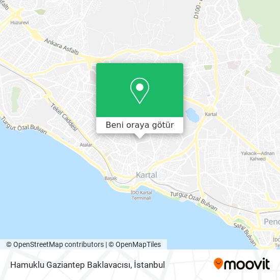 Hamuklu Gaziantep Baklavacısı harita