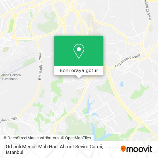 Orhanlı Mescit Mah Hacı Ahmet Sevim Camii harita
