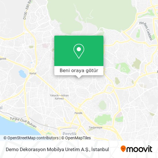 Demo Dekorasyon Mobilya Uretim A.Ş. harita