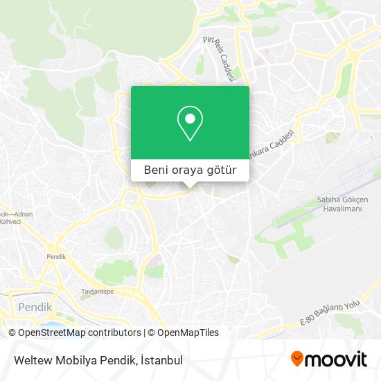 Weltew Mobilya Pendik harita