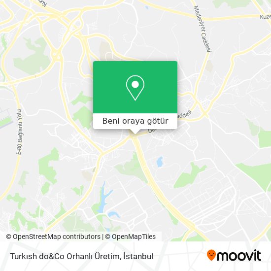 Turkısh do&Co Orhanlı Üretim harita